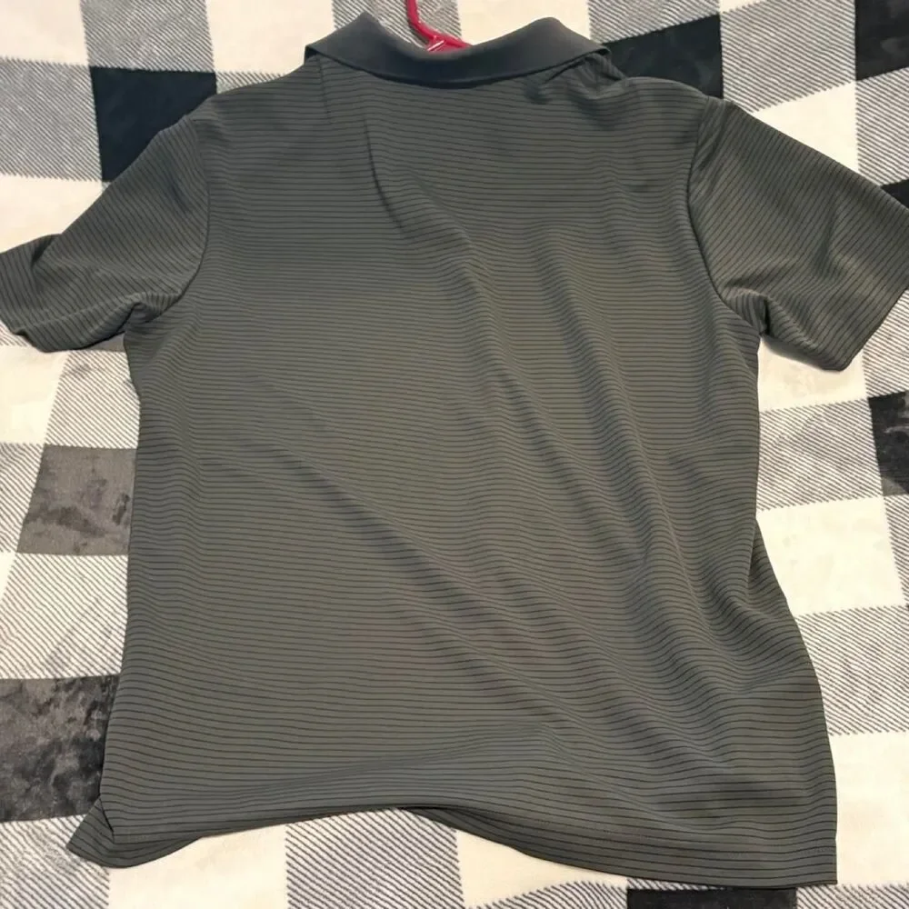 Adidas Men's Grey and Black Polo-shirts